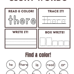 Read Trace Color Sight Words 079 Worksheet
