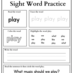 Sight Words Practice Read And Trace Download Worksheet