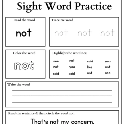 Sight Words Practice Read And Trace For 1st Grade Worksheet