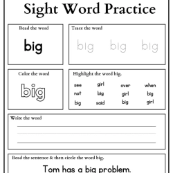 Sight Words Practice Read And Trace For 6th Grade Worksheet