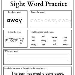 Sight Words Practice Read And Trace For Grade 1 Worksheet