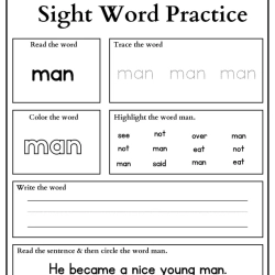 Sight Words Practice Read And Trace For Grade 4 Worksheet