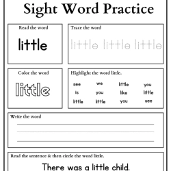 Sight Words Practice Read And Trace For Kids Worksheet