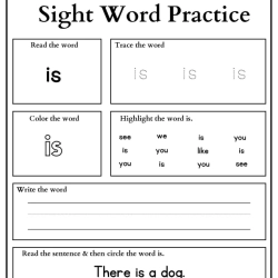 Sight Words Practice Read And Trace To Print Worksheet