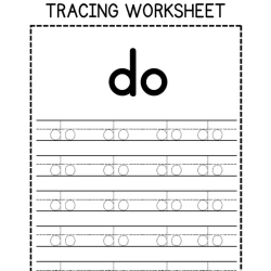 Sight Words Tracing Worksheet 060