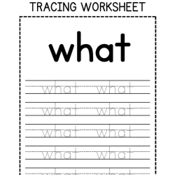 Sight Words Tracing Worksheet 1st Grade Worksheets