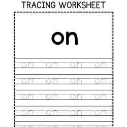 Sight Words Tracing Worksheet For 5th Grade