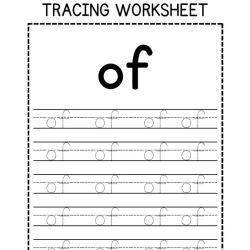 Sight Words Tracing Worksheet For Free