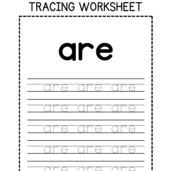 Sight Words Tracing Worksheet For Grade 2