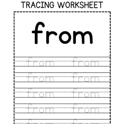 Sight Words Tracing Worksheet For Grade 6