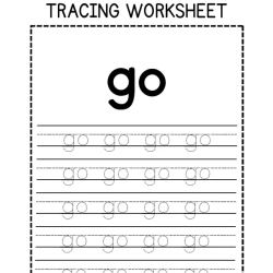 Sight Words Tracing Worksheet Free Printables