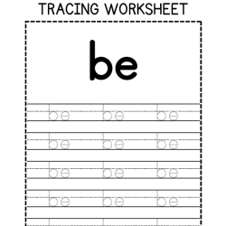 Sight Words Tracing Worksheet Fun