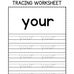 Sight Words Tracing Worksheet Grade 4 Printables