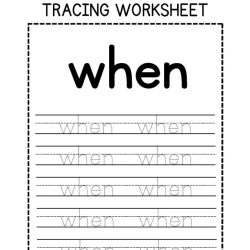 Sight Words Tracing Worksheet Grade 5 Printables