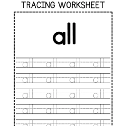 Sight Words Tracing Worksheet Grade 6 Printables