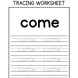Sight Words Tracing Worksheet Grade 6 Worksheets