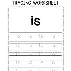 Sight Words Tracing Worksheet Pdf File
