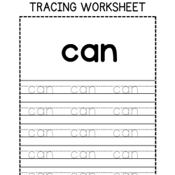 Sight Words Tracing Worksheet Toddlers Free Worksheets