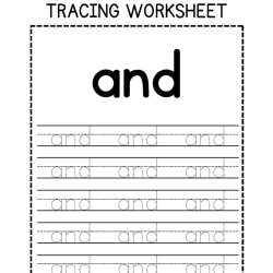 Sight Words Tracing Worksheet Worksheets