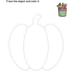 Trace And Color The Object For Free Worksheet