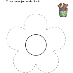 Trace And Color The Object Free Download Worksheet
