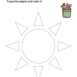 Trace And Color The Object Pdf Free Worksheet