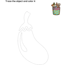 Trace And Color The Object Printable Worksheet