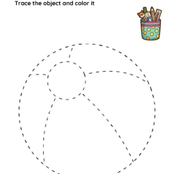 Trace And Color The Object To Print Worksheet