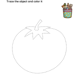 Trace And Color The Object Worksheet