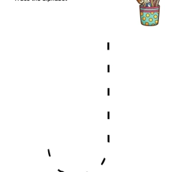 Trace The Alphabet Worksheet For 1st Grade