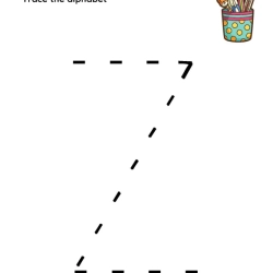Trace The Alphabet Worksheet Preschool