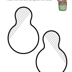 Trace The Lines And Complete The Inside For Free Worksheet