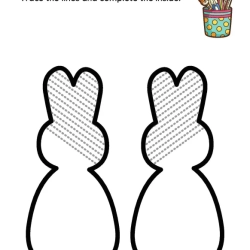 Trace The Lines And Complete The Inside For Kindergarten Worksheet