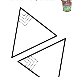 Trace The Lines And Complete The Inside Pdf Free Worksheet