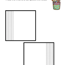 Trace The Lines And Complete The Inside Worksheet
