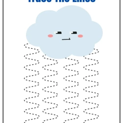 Trace The Lines Fun Cloud Downloads Worksheet