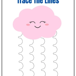 Trace The Lines Fun Cloud For Free Worksheet