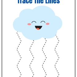 Trace The Lines Fun Cloud Pdf File Worksheet