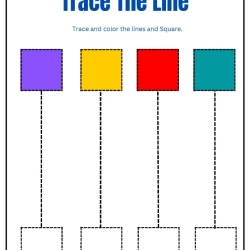 Trace The Lines Worksheet For 1st Grade