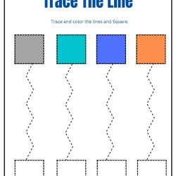 Trace The Lines Worksheet For 2nd Grade