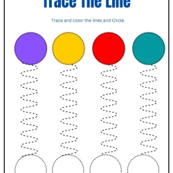 Trace The Lines Worksheet For 3rd Grade