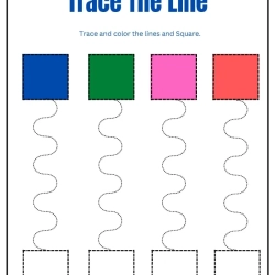 Trace The Lines Worksheet For Grade 1