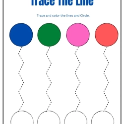 Trace The Lines Worksheet For Grade 3