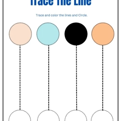 Trace The Lines Worksheet For Grade 4