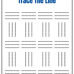 Trace The Lines Worksheet Free Downloads