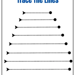 Trace The Lines Worksheet Printables