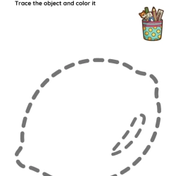 Trace The Object And Color It Download Worksheet