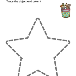 Trace The Object And Color It For Free Worksheet