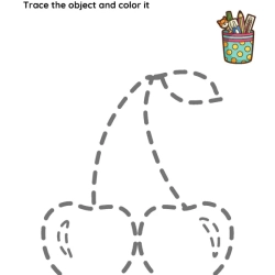 Trace The Object And Color It Free Download Worksheet