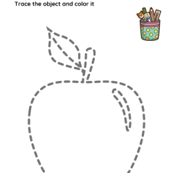Trace The Object And Color It Pdf Free Worksheet